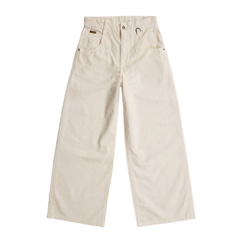 G-STAR high waist loose fit jeans baggy jeans beige Meisjes Denim Effen - maat 140 afbeelding
