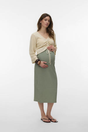 zwangerschaps midi rok groen