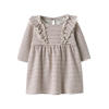 NAME IT BABY korte jurk met krijtstreep rood