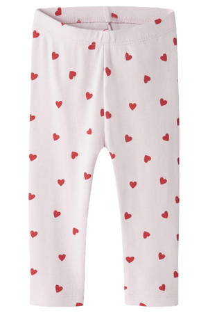 regular legging met hartjes roze