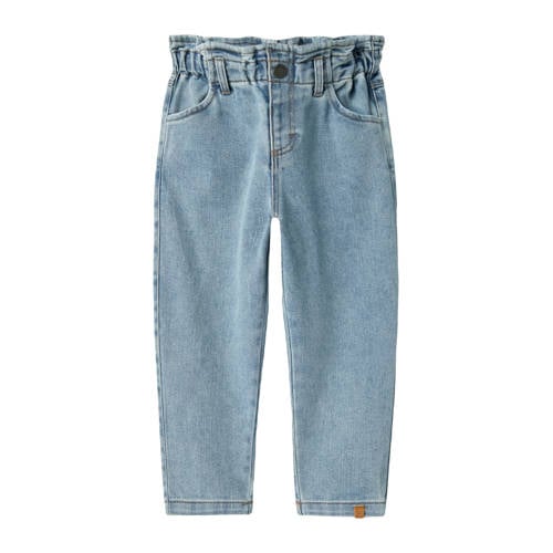 LIL' ATELIER MINI loose fit jeans baggy jeans medium blue denim Blauw Effen - maat 122 afbeelding