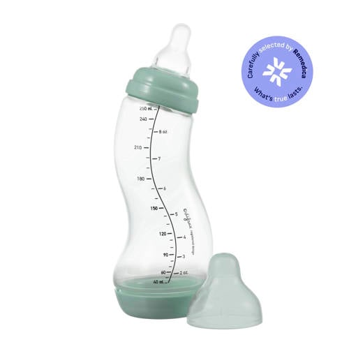 Difrax Natural S-Babyfles - 250 ml - Saliegroen - Anti Colic