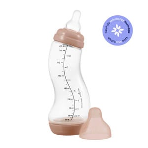 Natural S-Babyfles - 250 ml - Koffiebruin - Anti Colic