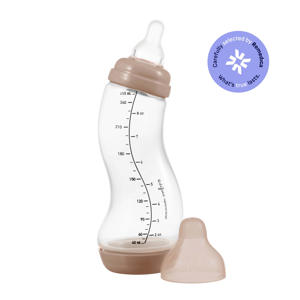 Natural S-Babyfles - 250 ml - Koffiebruin - Anti Colic