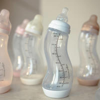 thumbnail: Difrax Natural S-Babyfles - 250 ml - IJsblauw/Crème - 2 Stuks - Anti Colic