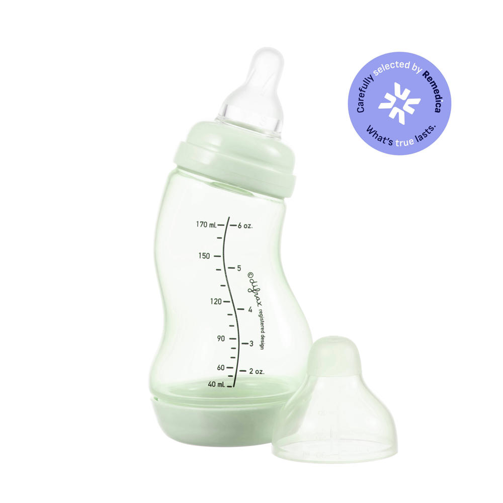 Difrax Natural S-Babyfles - 170 ml - Lichtgroen - Anti Colic