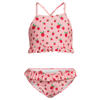 Orange Stars crop bikini met ruches roze/rood