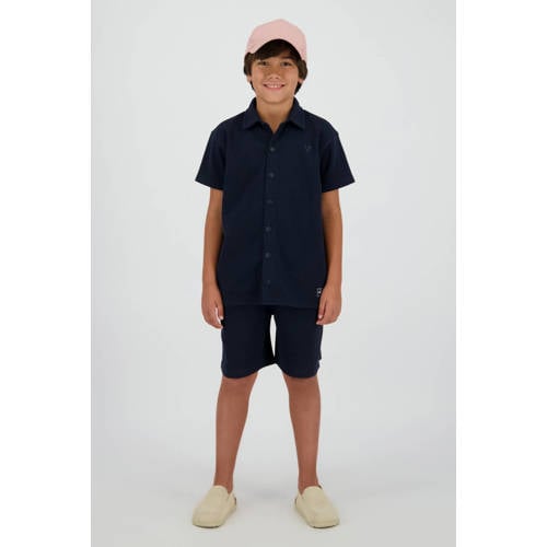 Vingino T-shirt donkerblauw Jongens Katoen Klassieke kraag Effen - maat 116 afbeelding