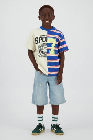relaxed regular waist short light blue denim