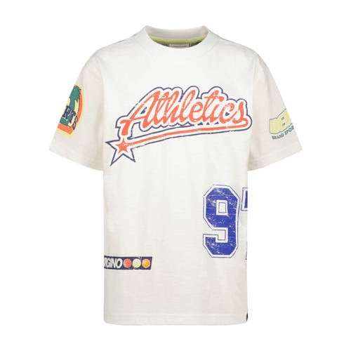 Vingino T-shirt wit Jongens Katoen Ronde hals Printopdruk - maat 128 afbeelding