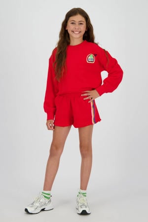 relaxed sweatshort rood