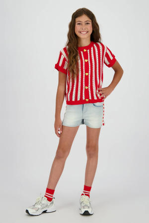 gebreid vest rood