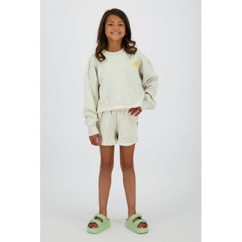 Vingino sweater grijs melange Printopdruk - maat 140 afbeelding