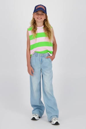 Cathy high waist wide leg jeans light blue denim