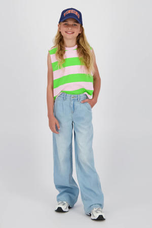 Cathy high waist wide leg jeans light blue denim
