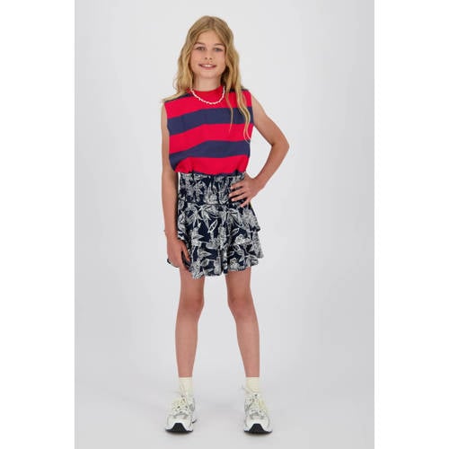Vingino strokenrok donkerblauw Meisjes Viscose All over print - maat 164 afbeelding