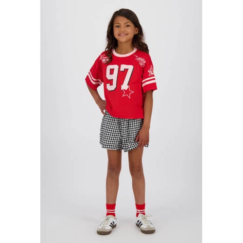 Vingino T-shirt rood Meisjes Katoen Ronde hals Printopdruk - maat 176 afbeelding