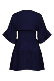 thumbnail: Vingino midi jurk broderie donkerblauw