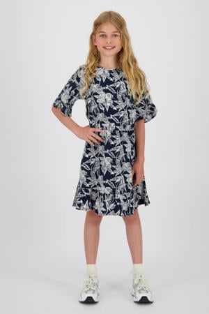 midi jurk donkerblauw