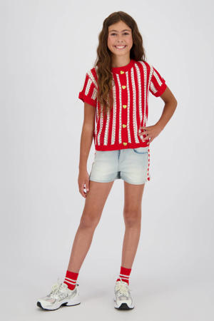 denim relaxed short light blue denim