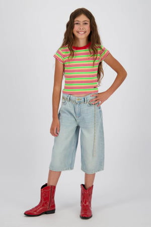 wide leg jort light blue denim