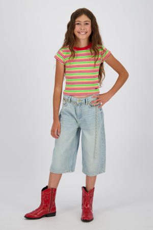 wide leg jort light blue denim