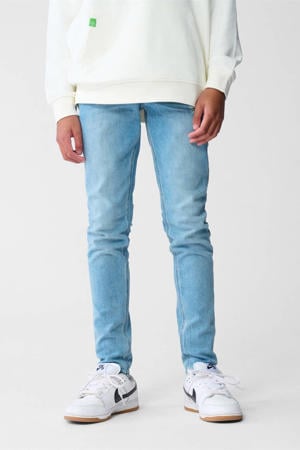 tapered fit jeans light blue denim