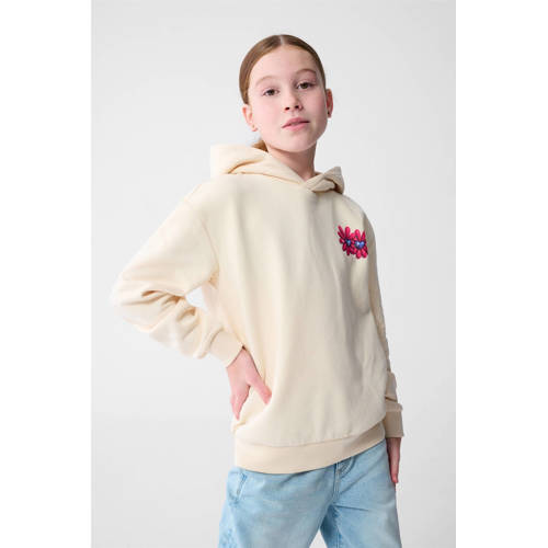 Shoeby sweater met backprint beige Backprint - maat 122/128 afbeelding