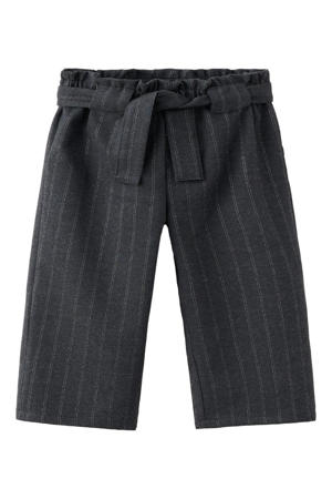 gestreepte casual broek antraciet
