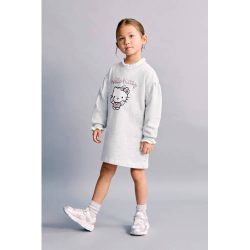 Mango Kids Hello Kitty sweatjurk lichtgrijs Meisjes Katoen Ronde hals Personage - maat 98 afbeelding