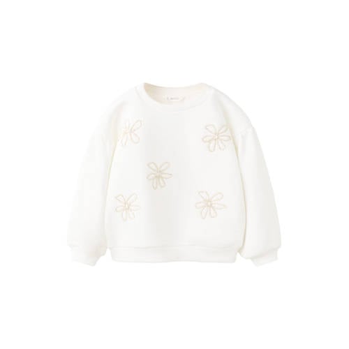 Mango Kids sweater wit Effen - maat 110 | Sweater van Mango Kids afbeelding