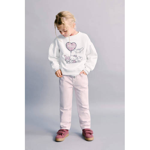 Mango Kids sweater ecru Printopdruk - maat 92 | Sweater van Mango Kids afbeelding