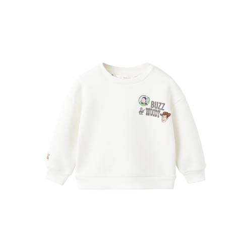 Mango Kids sweater ecru Printopdruk - maat 116 | Sweater van Mango Kids afbeelding