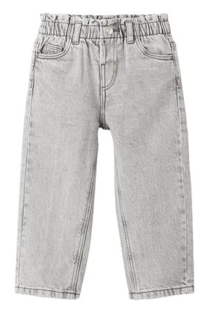 high waist straight leg jeans grey denim