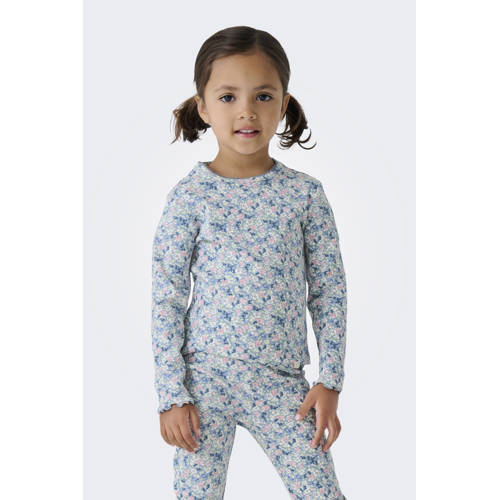 KIDS ONLY MINI longsleeve gebreid blauw Meisjes Stretchkatoen Ronde hals - maat 110 afbeelding