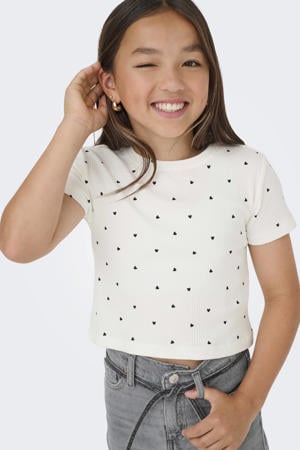 T-shirt met hartjes wit