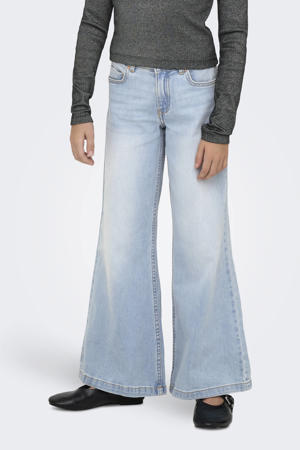 wide leg jeans light blue denim