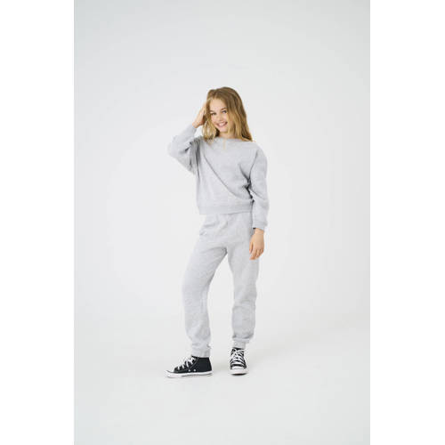 KIDS ONLY GIRL regular casual broek grijs melange Meisjes Sweat Effen - maat 134 afbeelding