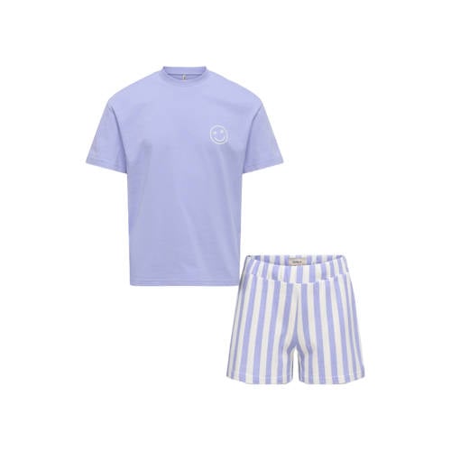 KIDS ONLY GIRL shortama KOGRILA lila Paars Meisjes Katoen Ronde hals Printopdruk