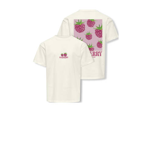 KIDS ONLY GIRL T-shirt met backprint wit Meisjes Katoen Ronde hals Backprint - maat 146/152 afbeelding