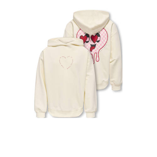 KIDS ONLY GIRL hoodie met backprint ecru Sweater Backprint - maat 134/140 afbeelding