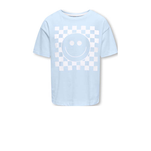 KIDS ONLY GIRL T-shirt lichtblauw Meisjes Katoen Ronde hals Printopdruk - maat 122/128 afbeelding