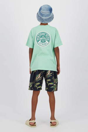 T-shirt met backprint mintgroen