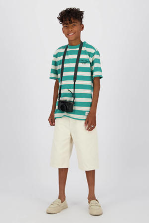 gestreept T-shirt groen