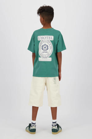 T-shirt met backprint groen