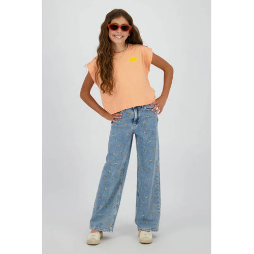 Vingino T-shirt met backprint oranje Meisjes Katoen Ronde hals Backprint - maat 164 afbeelding
