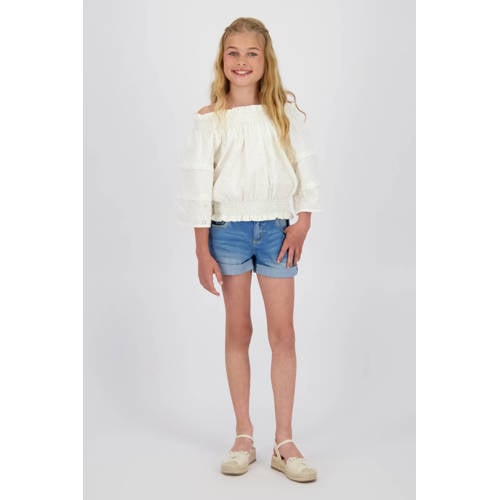 Vingino off shoulder top wit Effen - maat 176 | Top van Vingino afbeelding