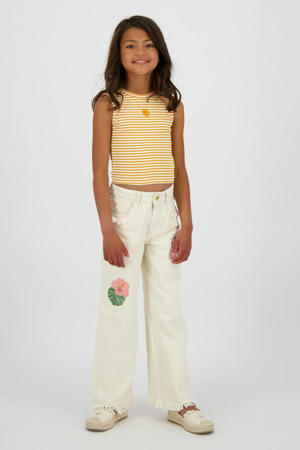 Cassie Special high waist wide leg jeans wit