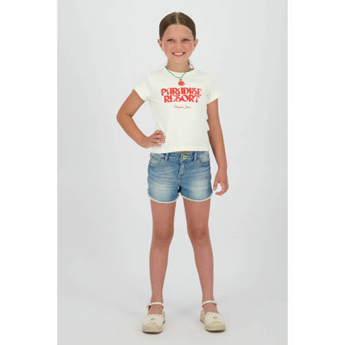 Vingino T-shirt wit Meisjes Katoen Ronde hals Tekst - maat 164 afbeelding