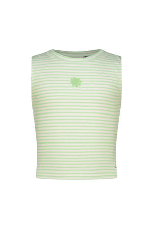 gestreepte mouwloze top groen